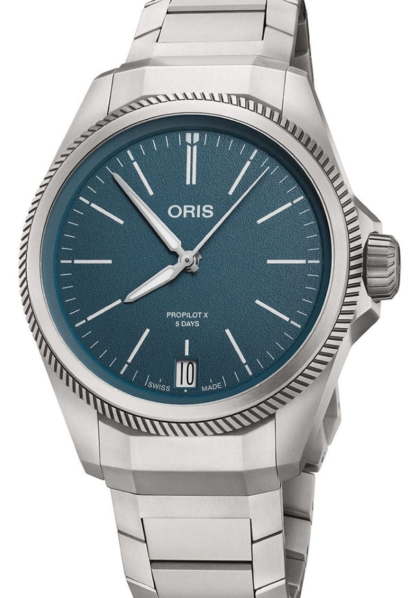 Oris ProPilot X Calibre 400 Niebieski 39 mm Tytan