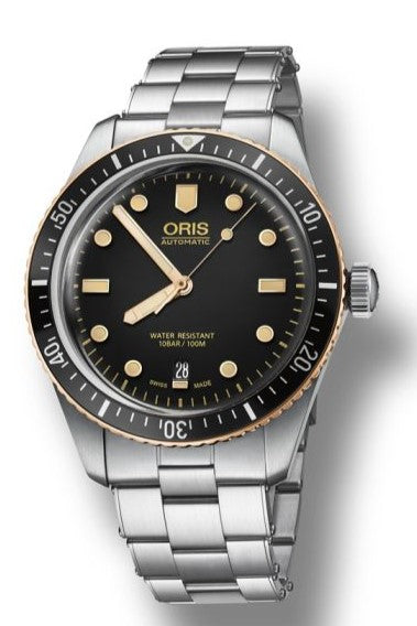 Oris Divers Sixty Five Czarny 40 mm Stal