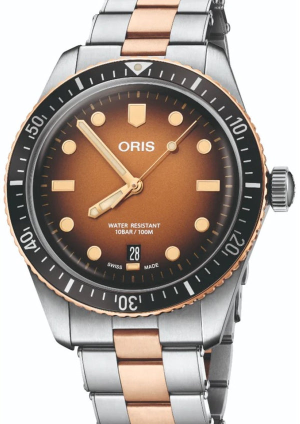 Oris Divers Sixty Five Brązowy 40 mm Brąz
