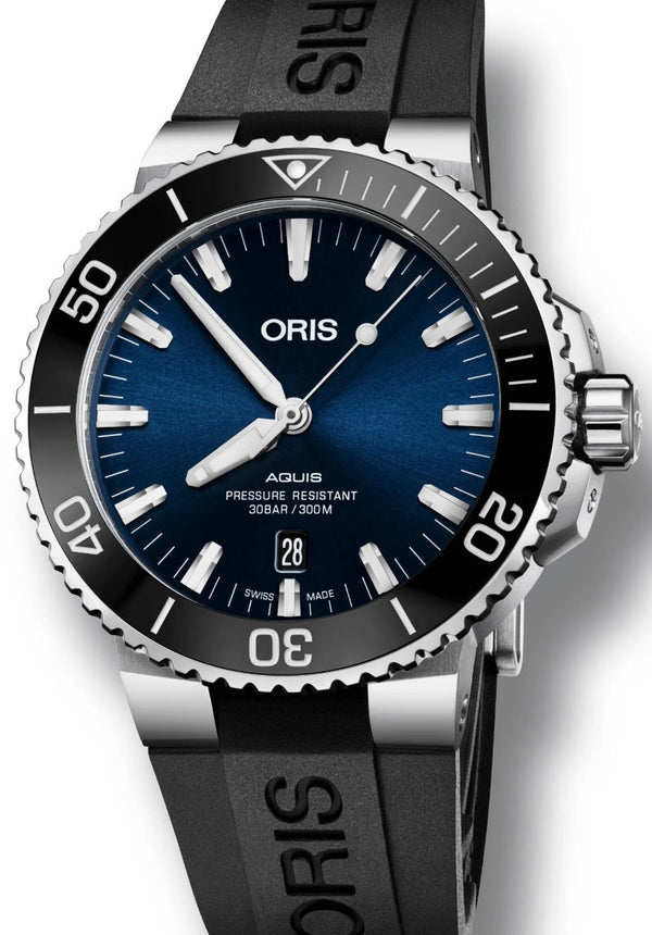 Oris Aquis Date Niebieski 44 mm Stal