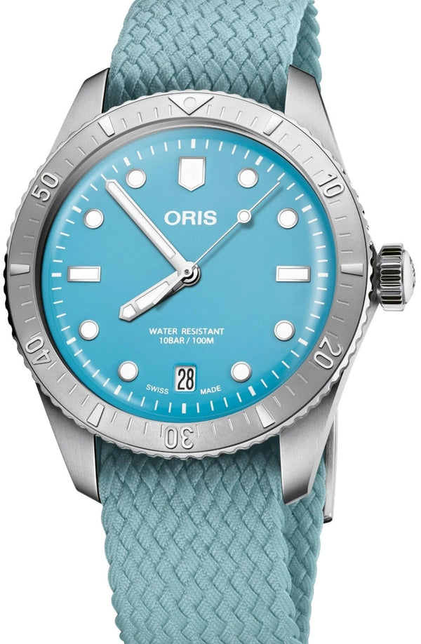 Oris Divers Sixty Five Niebieski 38 mm Stal