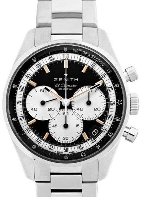 Zenith El Primero Chronomaster Czarny 38 mm Stal
