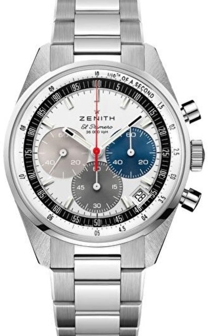 Zenith El Primero Chronomaster Biały 38 mm Stal