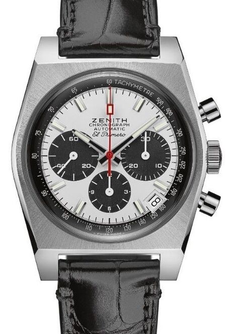 Zenith El Primero Chronomaster Biały 37 mm Stal