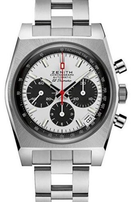 Zenith El Primero Chronomaster Biały 37 mm Stal