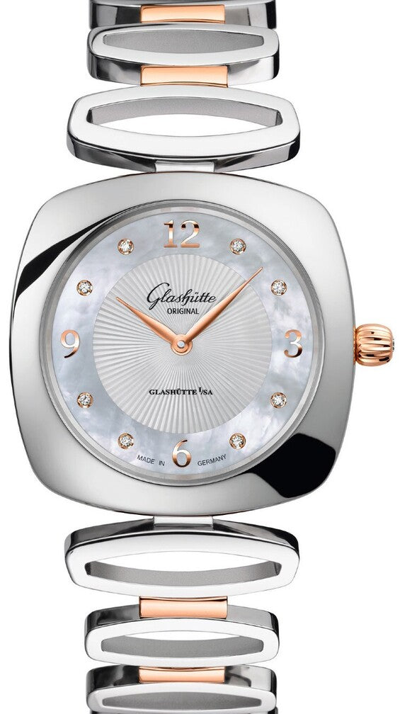 Glashütte Original Pavonina Srebrny 31 mm Zloto/Stal