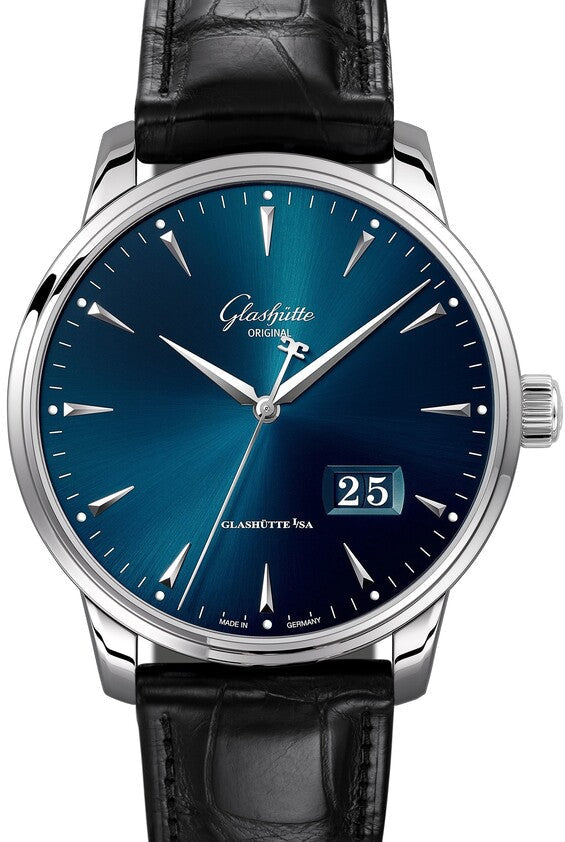 Glashütte Original Senator Excellence Niebieski 42mm Stal
