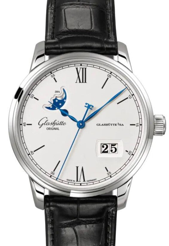 Glashütte Original Senator Excellence Srebrny 40 mm Stal