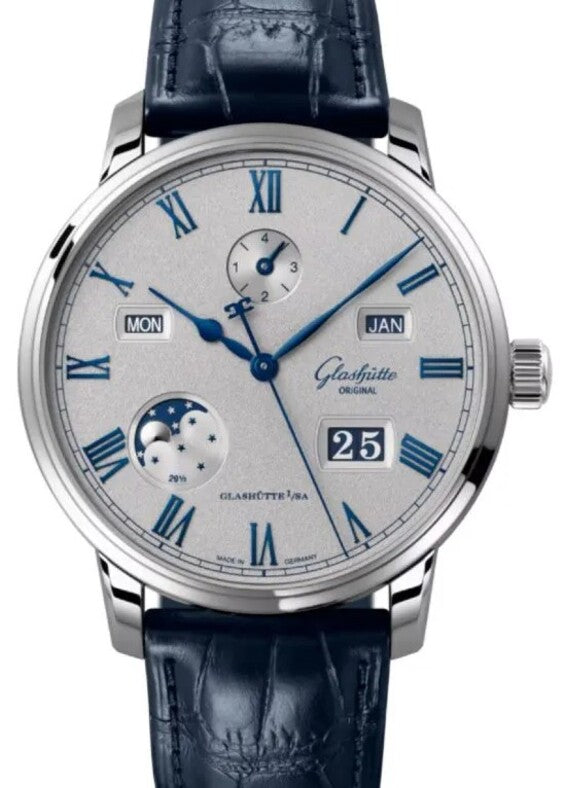 Glashütte Original Senator Excellence Srebrny 42mm Stal