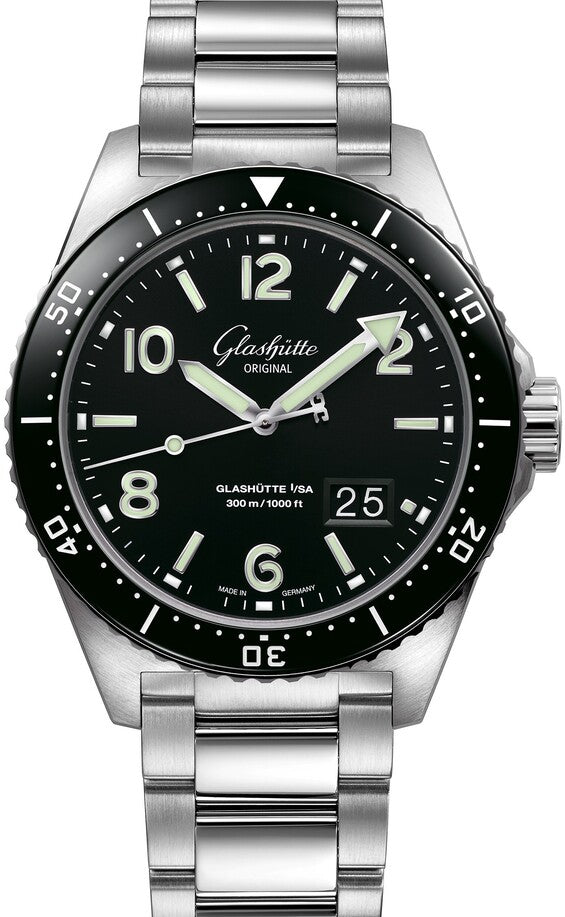 Glashütte Original SeaQ Szary 43.2 mm Stal