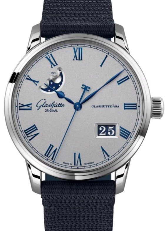 Glashütte Original Senator Excellence Srebrny 40 mm Stal