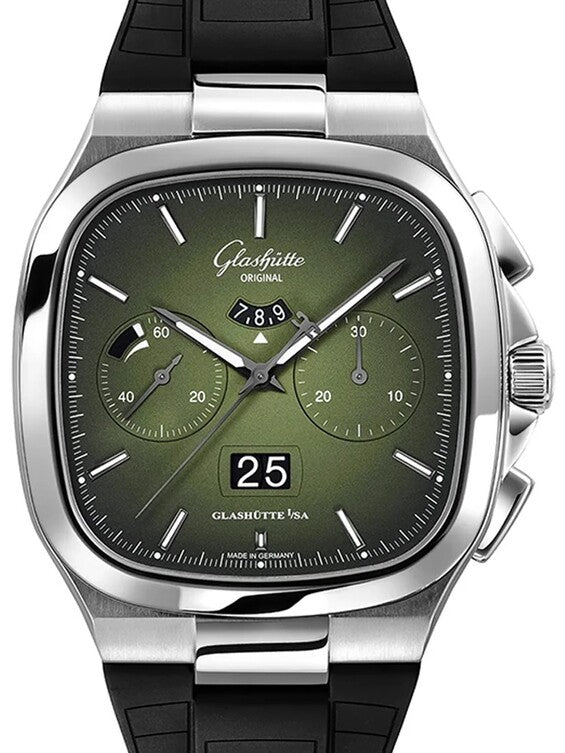 Glashütte Original Vintage Seventies Zielony 40 mm Stal