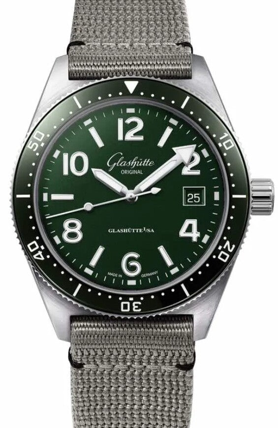 Glashütte Original SeaQ Zielony 39.5 mm Stal