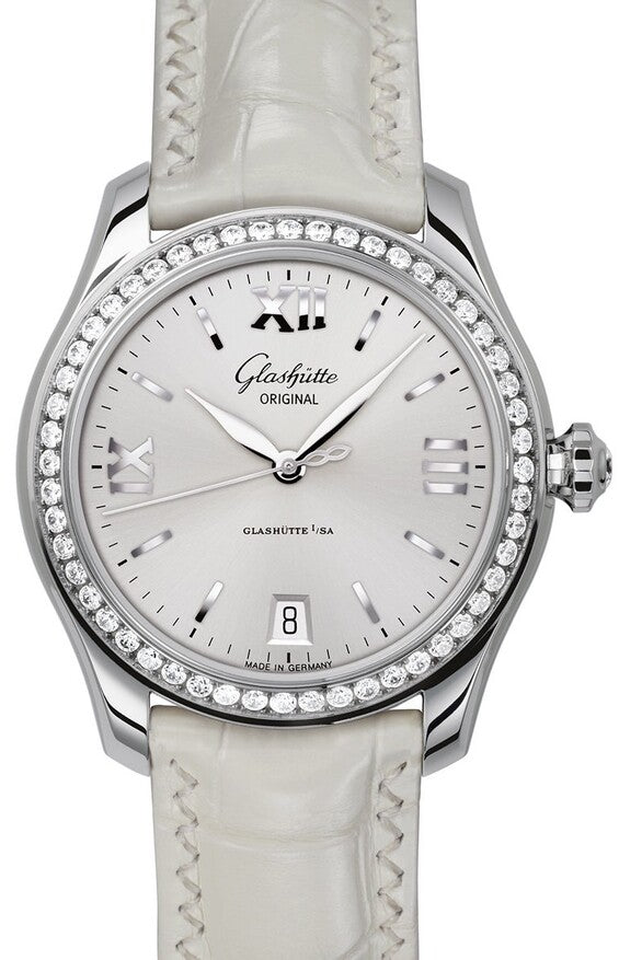 Glashütte Original Lady Serenade Srebrny 36 mm Stal