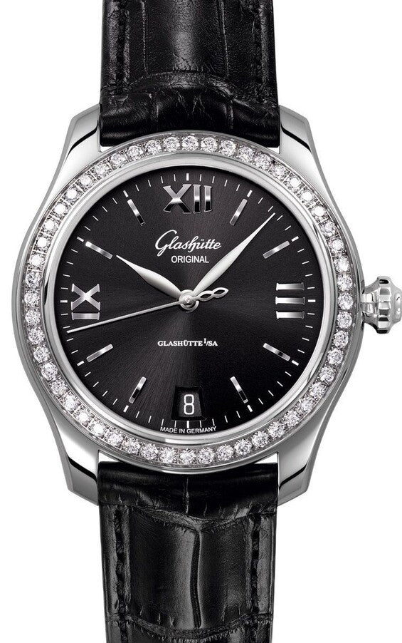 Glashütte Original Lady Serenade Czarny 36 mm Stal
