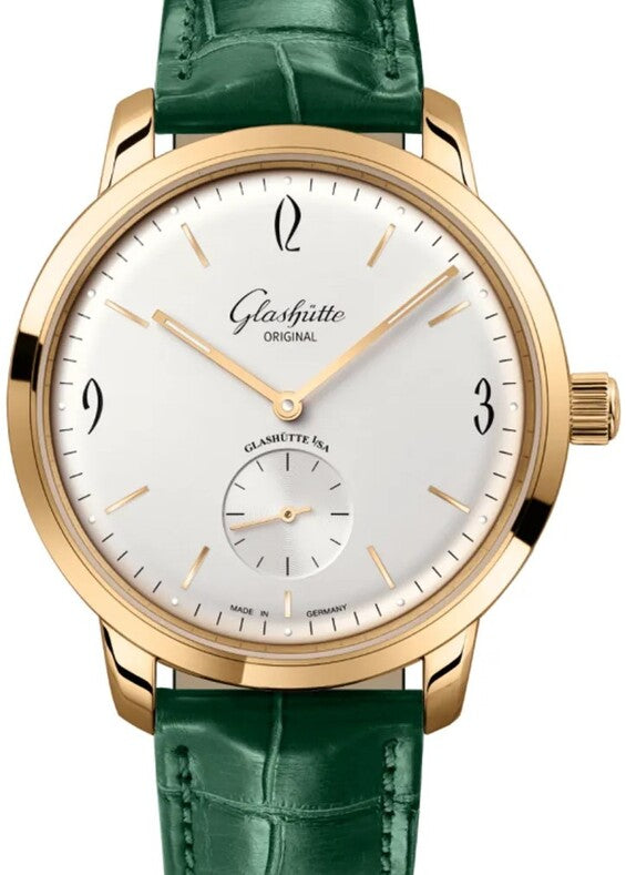 Glashütte Original Senator Srebrny 42 mm Zloto rozowe