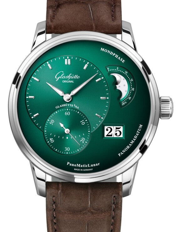 Glashütte Original PanoMaticLunar Zielony 40 mm Stal