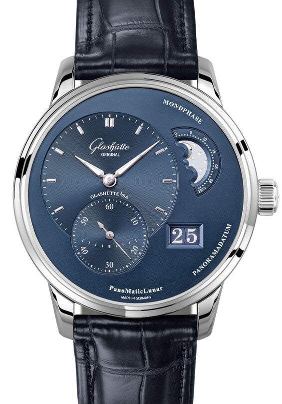 Glashütte Original PanoMaticLunar Niebieski 40 mm Stal