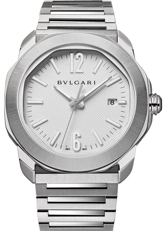 Bulgari Octo Roma Biały 41 mm Stal
