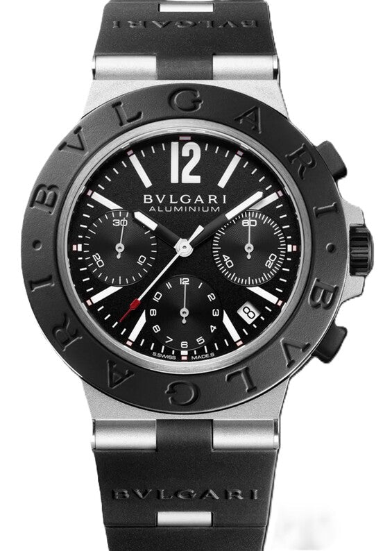 Bulgari Aluminium Czarny 41 mm Aluminium