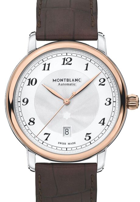 Montblanc StarLegacy Moonphase  Biały 42 mm Złoto/Stal
