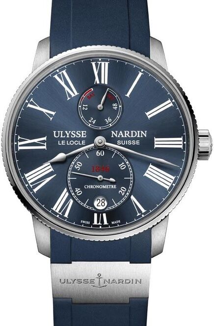 Ulysse Nardin Marine Torpilleur Niebieski 42 mm Stal