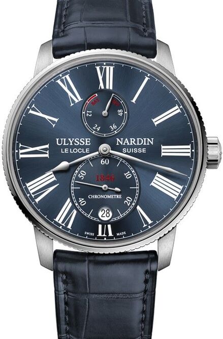 Ulysse Nardin Marine Torpilleur Niebieski 42 mm Stal
