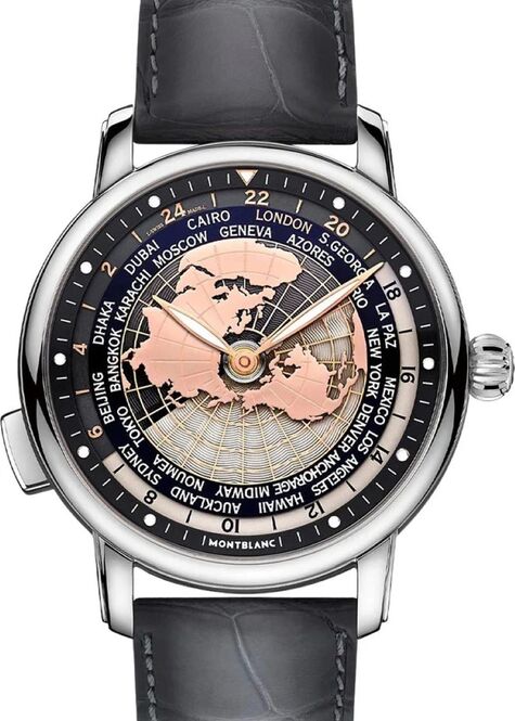 Montblanc StarLegacy Orbis Terrarum Automatic Czarny 43 mm Stal