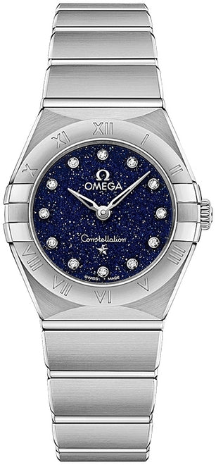 Omega Constellation Quartz Niebieski Stal