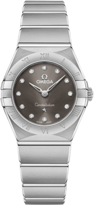 Omega Constellation Quartz Szary Stal
