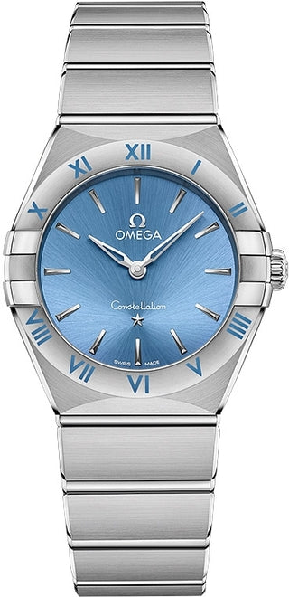 Omega Constellation Quartz 28mm Niebieski Stal
