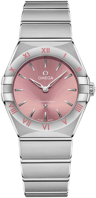 Omega Constellation Quartz 28MM Różowy Stal