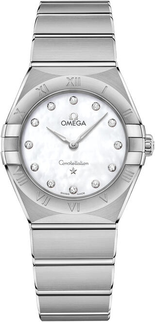 Omega Constellation Quartz Masa perłowa Stal