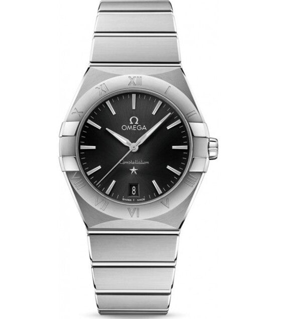 Omega Constellation Quartz Czarny Stal