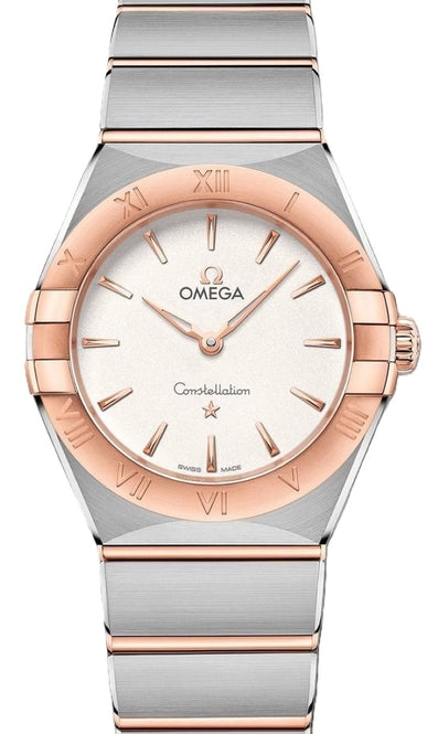 Omega Constellation Quartz 28mm Srebrny Złoto/Stal