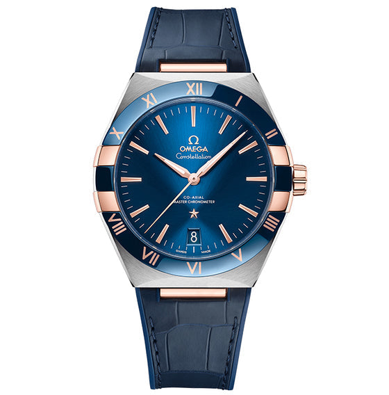 Omega Co‑axial Master Chronometer 41Mm Niebieski Złoto/Stal