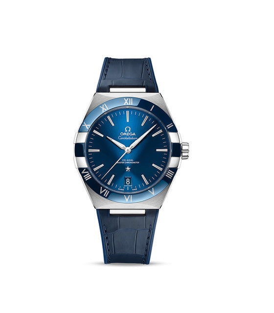 Omega Coaxial Master 41Mm Constellation Niebieski Stal