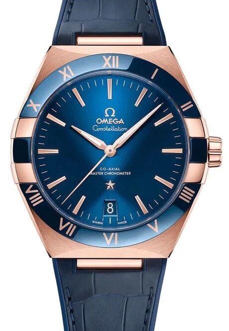 Omega Constellation 41 mm Zloto rozoweNiebieski