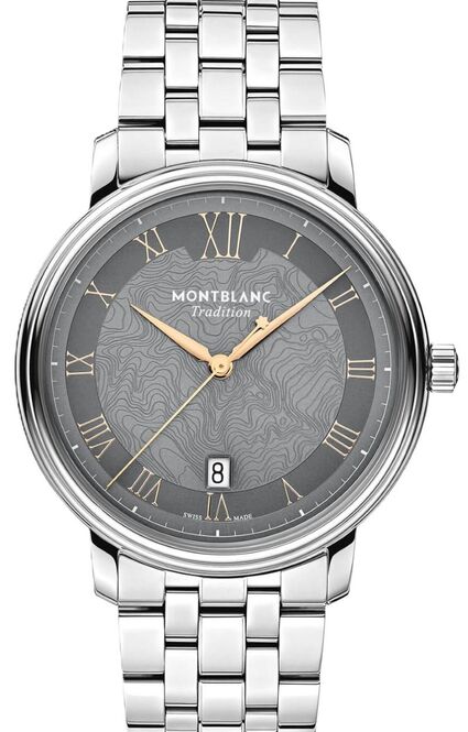 Montblanc Tradition Szary 40 mm Stal
