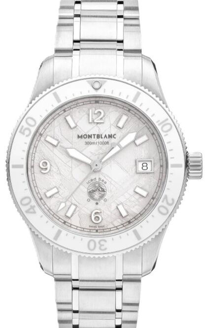 MontblancIced Sea Automatic Date 0 Oxygen Biały 38 mm Stal