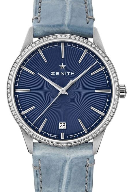 Zenith Elite Classic Niebieski 36 mm Stal