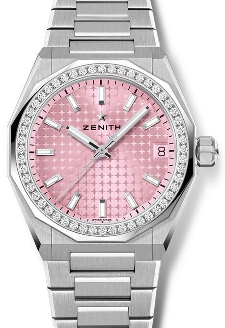 Zenith Defy Skyline Różowy 36 mm Stal