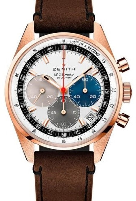 Zenith Chronomaster Original Biały 38 mm Złoto różowe