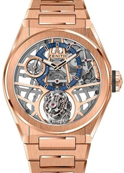 Zenith Defy Zero G Szkieletowany 44 mm Złoto różowe