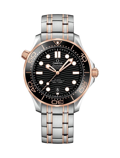 Omega Seamaster Diver 300 M Czarny Złoto/Stal