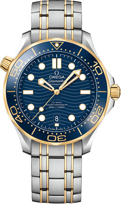 Omega Seamaster Diver 300 M Niebieski Złoto/Stal
