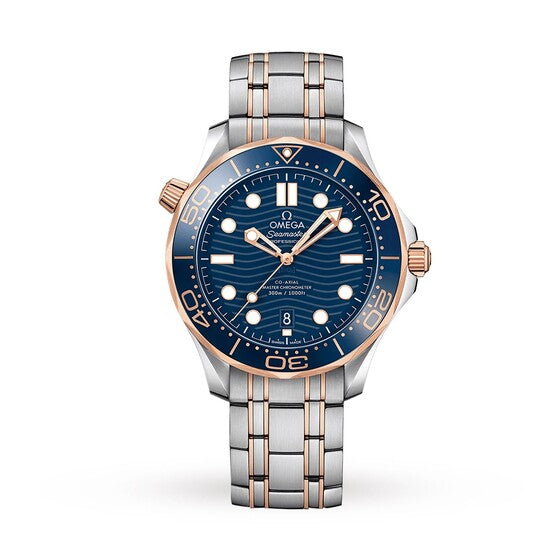 Omega Seamaster Diver 300 M Niebieski Złoto/Stal