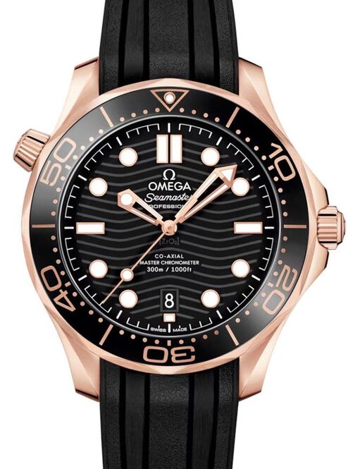 Omega Seamaster Diver 300 M 42 mm Zloto rozoweCzarny