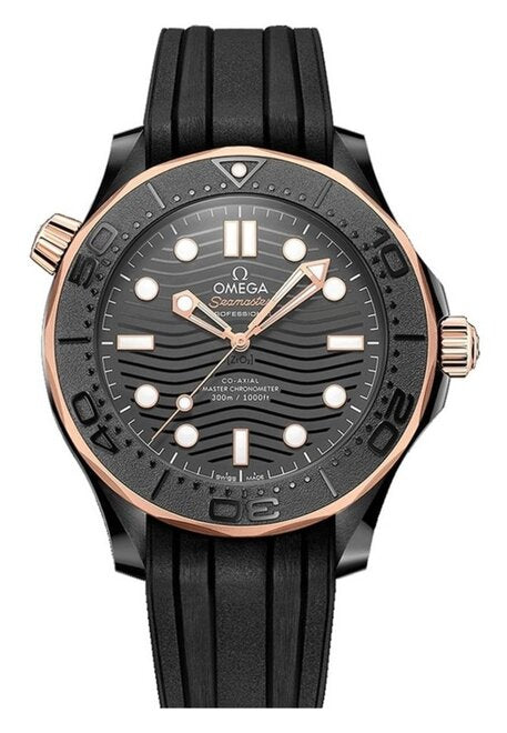 Omega Seamaster Diver 300m Master Czarny Złoto różowe