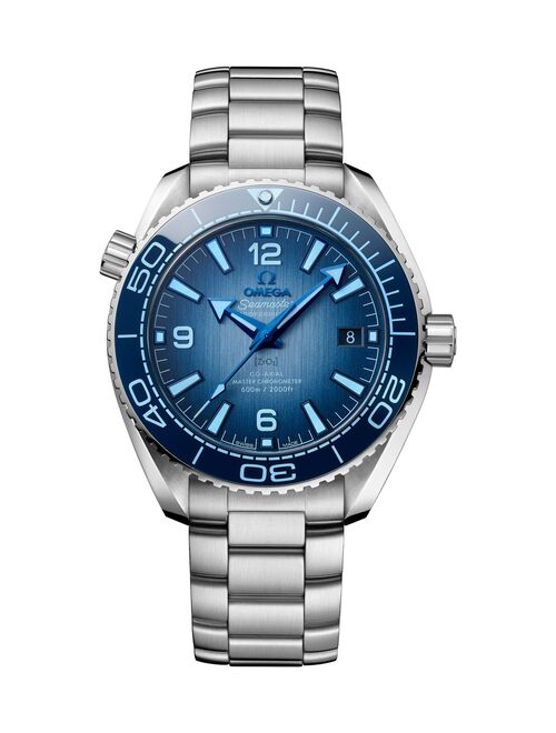Omega Planet Ocean 600m Co-axial Master Niebieski Stal